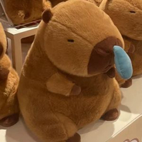 內地直送 - 卡皮巴拉公仔|毛絨玩具|超大號巨型吧啦流鼻涕的女娃娃禮物|水豚玩偶50cm【鼻涕款】（平行進口）