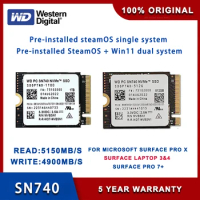 Western Digital SN740 WD SN740 2TB 1TB 2230 NVMe PCIe Gen 4x4 SSD M.2 SSD For Microsoft Surface ProX Surface Laptop 3 Steam Deck