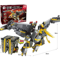 QMAN Super Size Machine Armour Beast Magic Cube Dinosaur Transform Mecha Mechanical Brick Fight Figure Building Block Robot Toys