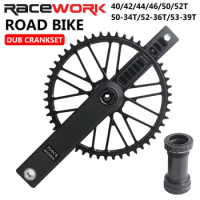 RACEWORK Road Bike Crankset Single-Dish Cranks For 170mm Set Hollow Tooth Plate Bike Sprocket Bike Parts