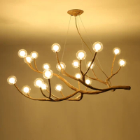 Nordic Branch Chandelier Creative Personality Living Room Pendant Lamps Modern Restaurant Magic Bean Molecular Bedroom Lighting