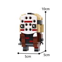 Mô Hình Khối Lắp Ráp, MOC-84775, Mặt Nạ Jason Khối Lập Phương Rubik, Thiết Kế Đầu Bé Trai, Sáng Tạo 