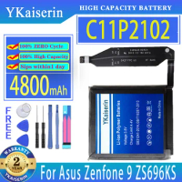 YKaiserin Battery C11P2102 4800mAh For Asus Zenfone 9 ZS696KS Zenfone9 Bateria
