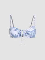 ➦ Cider ชุดว่ายน้ำผู้หญิง เสื้อบิกินี่ผญ ลุคไปทะเล สไตล์เซ็กซี่Toile de Jouy Knotted Underwire Bikin