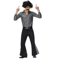 Halloween Costumes for Man Vintage 60s 70s Rock Disco Hippie Costume Purim Party Carnival Hippies Cosplay Fancy Dress