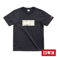 EDWIN  加大碼 迷彩BOX短袖T恤-男款 黑色 #503生日慶