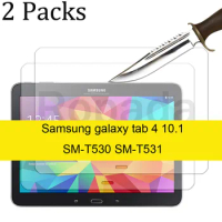 2PCS for Samsung galaxy tab 4 10.1 SM-T530 SM-T531 Tempered glass screen protector 2.5D 9H 0.33 tablet front cover film