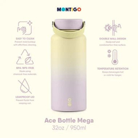 MJ Montigo | Tumbler Dreamy Gradient Collection Ace Bottle Mega 32oz - 950ml Citrus Grape Murah