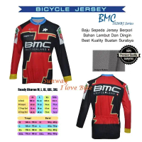 Baju Sepeda Jersey BMC Tangan Panjang Ukuran M, L, XL, XXL