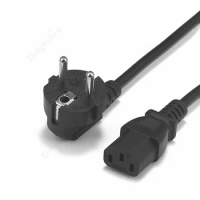IEC C13 EU Power Cord Cable 10A Extension Cord 1.2/3m/10m EU Plug Power Supply Cable For TV HP Dell PC Computer Monitor Printer