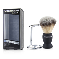 微之魅 Tweezerman - 奢華刮鬍刷(含架子)G.E.A.R. Deluxe Shaving Brush with Stand