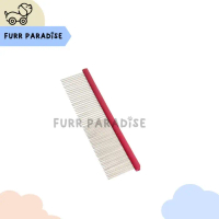 Pet Grooming Metal Comb , Sisir Anjing Stainless Poodle Bichon  - Ungu, S