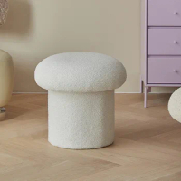 Modern Simplicity Stools Vanity Cute Cream Style Flannel Comforts Guesthouse Ateliers Ottomans Home Sillas Home Furniture SG40KT