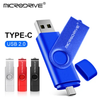 USB Flash Drives TYPE-C Pendrive 128gb флешка OTG 2 in 1 usb pen drive 64gb 32gb 16gb 8gb metal stick high speed usb flash