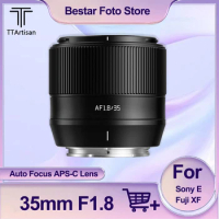 TTArtisan AF 35mm F1.8 Standard Prime Lens APS-C Autofucus Lens for Fuji X-T20 XS10 Sony A6500 A7C Nikon Z9 ZF