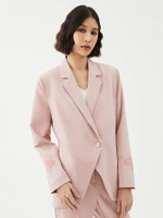 เบลเซอร์ผู้หญิง Loose Fit Blazer สีชมพู