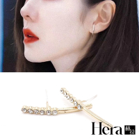 【HERA赫拉】 韓劇愛的迫降明星同款圓弧豎條耳釘/耳環