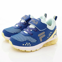 ★FILA斐樂頂級童鞋-氣墊機能運動款2-J422T-394藍(中小童段)
