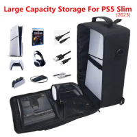 Storage Bag Carrying Case for PS5 Slim Travel Bag Organizer Protective Case for Playstation 5 Slim Game Console Accessories