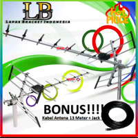 Antena Tv Digital GARANSI 100% ORI!! PF UHF Outdoor Jernih Free Kabel Antena 10meter