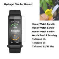 Full Cover Hydrogel Film Screen Protector For Huawei Talk Band B6 B5 B3 Lite Honor Watch Band 6 5 4 Running TPU Soft Film Foil
