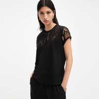 【ALLSAINTS】ANNA SNAKE T恤Black W188JB(常規版型)