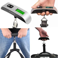 New New 50kg/10g Digital Luggage Scale Portable Electronic Scale Weight Balance Suitcase Travel Hanging Steelyard Hook Scale L6