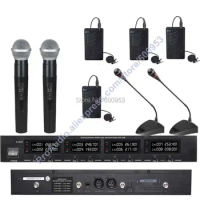 First-Class 8 Channel Digital Wireless Audio Handheld Lavalier Meeting Microphone Mic System
