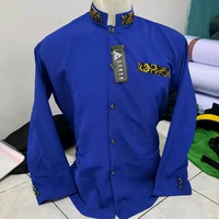 (( ABDULSHOP )) BAJU KOKO/JASKOKO/BUSANA MUSLIM PRIA TERBARU 2026 WARNA BIRU VARIASI BATIK TERLARIS 