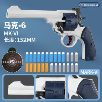Mark MK5 Revolver Launcher Soft Bullet Toy Gun Airsoft Pistol Handgun Weapons Pneumatic Shooting Model For Adults Boys Kids