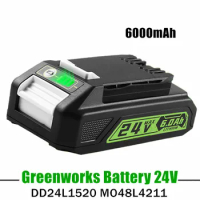 Replacing Greenworks Battery 24V 6.0Ah Battery BAG70829842 Lithium Battery Compatible 20352 22232 24V Greenworks Tool Series