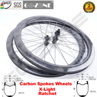 1180g X- Light 700c Carbon Spokes Disc Wheels GOZONE R280C Ratchet Centerlock Normal/ Ceramic Shim / Sram XDR Road Bike Wheelset