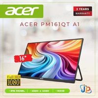 Monitor Acer LED Portable IPS PM161QT A1 Touch Screen - Full HD 15.6" Inch MONITOR + KAYU