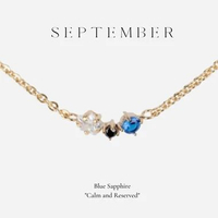 Jewel and Tale - Birthstone Bracelet Gelang Birthstone 925 Sterling Silver Gelang Anti Karat Septemb