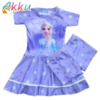 Áo Tắm Một Mảnh Cho Bé Gái, Phong Cách Aisha, Thiết Kế Hoạt Hình, Áo Tắm Xẻ Tà Có Quần Ngắn, Phong C