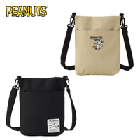 【日本正版】史努比 帆布 隨身側背包 斜背包 側背包 隨身小包 Snoopy PEANUTS