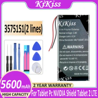 KiKiss Battery 3575151 5600mAh For Tablet Pc NVIDIA Shield Tablet 2/3 LTE For Nvidiashield K1 8''Tablet Bateria