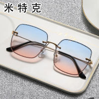 MR.TECH 米特克 UV400太陽眼鏡時尚男女中性大框墨鏡(閃亮線邊矩方框GD-2890多色選)