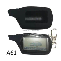 Two-way A61 LCD Remote Control Keychain Silicone Cover Key case for Russia Anti-theft Dialog StarLine A61 2 way car alarm system