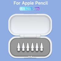 Pencil Tips Organizer Box for Apple Pencil Anti-scratch Protective Case Cover for 4PCS/6PCS iPencil Stylus Pen Nibs Storage Box