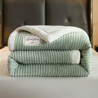 純色雙面加厚三層牛奶絨蓋毯辦公室家用貝貝絨法蘭絨毛毯