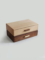 梵瀚 日式實木抽屜式桌面收納盒多層a4文件辦公室家用雜物置物架