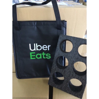 現貨下殺價780元/個 Uber Eats 優食新手包 保溫提袋 附6孔杯架 150趟次獎勵 手提袋保溫袋小包