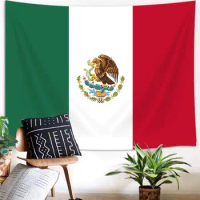 Mexican Flag Tapestry Bandera De Mexico Tapestry Wall Hanging for Bedroom Tapestries Poster Blanket College Dorm Home Decor