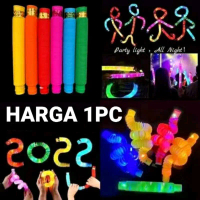 Mainan Viral CEV Light Up Pop Tubes Pop Pipes Mainan Lampu Stick Pipa Selang Fidget Toy Mainan LED P