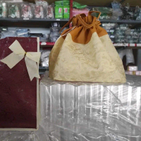 1 lusin tas spunbond embros serut tebal tas souvenir hajatan goodie bag T27xL22xP22