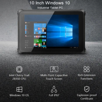 10 Inch Rugged Industrial Tablet PC With Barcode Scanner Windows 10 Handheld Mobile Computer Waterproof GPS 10000mAH