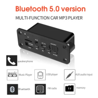 DC 5V 6W Amplifier Bluetooth 5.0 MP3 Player Decoder Board FM Radio TF USB 3.5mm AUX Module Bluetooth Receiver Car kit Audio