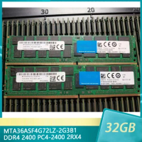 1Pcs For MT RAM MTA36ASF4G72LZ-2G3B1 32GB 32G DDR4 2400 PC4-2400 2RX4 ECC LRDIMM Memory