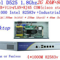 BAS High Performance Core Router Intel D525 1.8Ghz dual core support ROS Mikrotik PFSense Panabit Wa